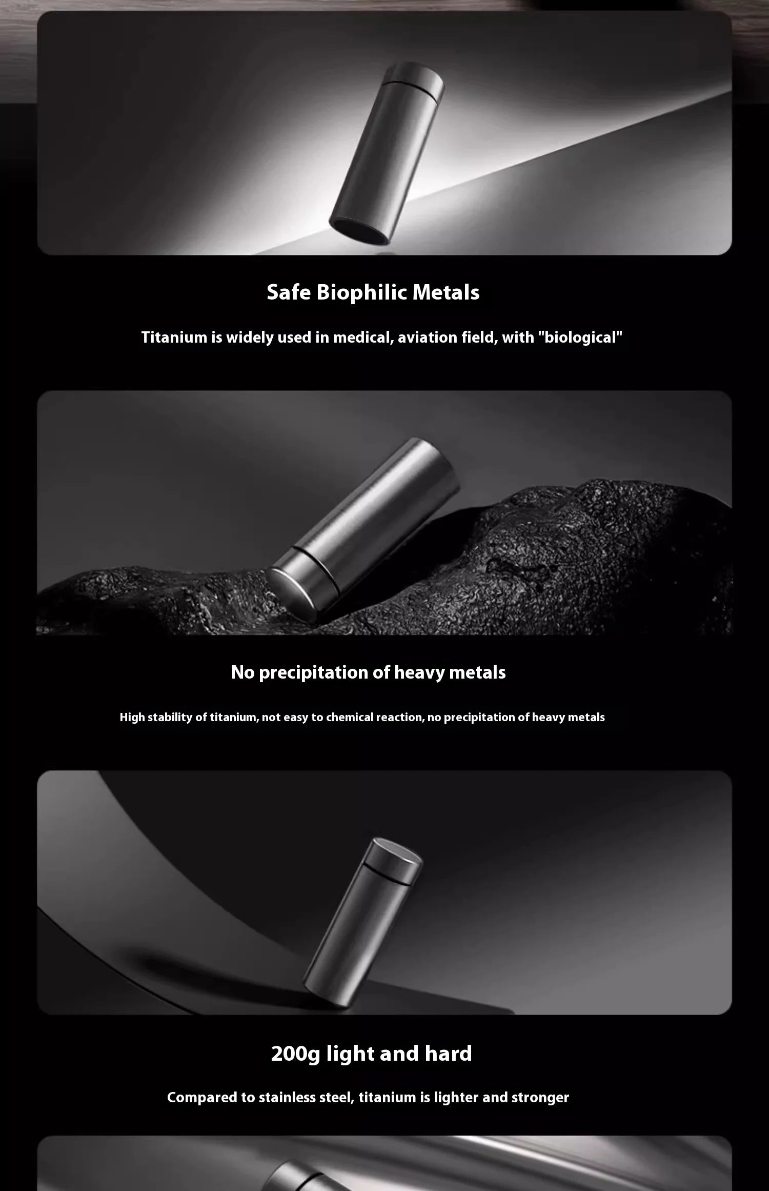 Gianxi Pure Titanium Insulated Cup Men'S And Women'S High-End Water Cup Portable Tea Cup Tea Water Separation Titanium Cup