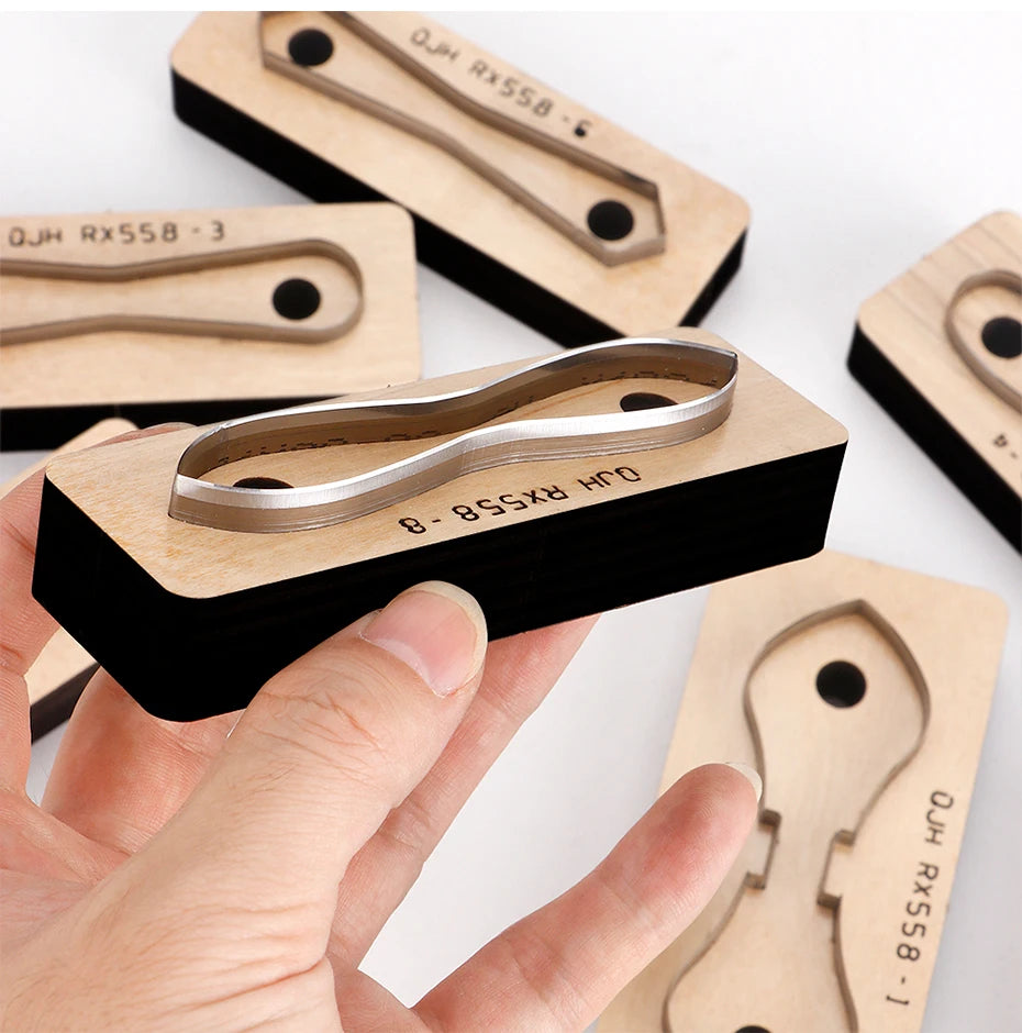 QJH Zipper Leather Cutting Die Cut Mold, Leather Punch Die Set, Leather Crafts Kraft Tool, Handmade Cutters - Bag Zipper Pullers