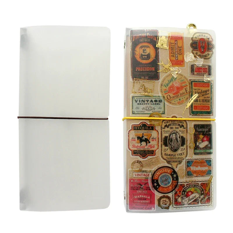 Travelers Notebook Journal Inset Refill Storage Book for Travelers Planner Inner Page Filler Papers PVC Cover Vintage Stationery