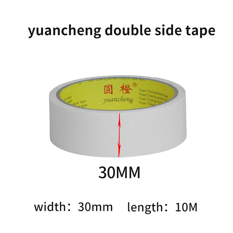 10M White Double Sided Tape Ultra-thin High-adhesive Super Strong Hand Tearable Tape 5-40mm Wide for Crafting And Packaging