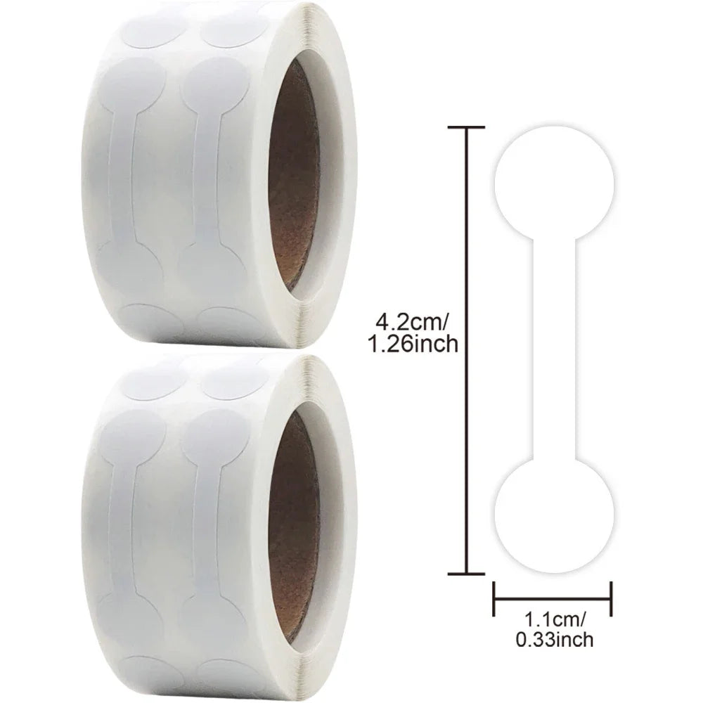 500/1000pcs Jewelry Price Tags Jewelry Tag Self Adhesive White Blank Price Tags for Necklace Earring Bracelet Price Round Labels