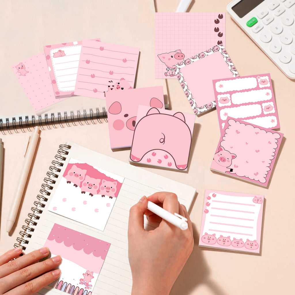12/24pcs Cute Animals Sticky Notes Set, Refrigerator Memo Pads,Self-Stick Dog Cat Notes Pads for Home Office Gifts Supplies