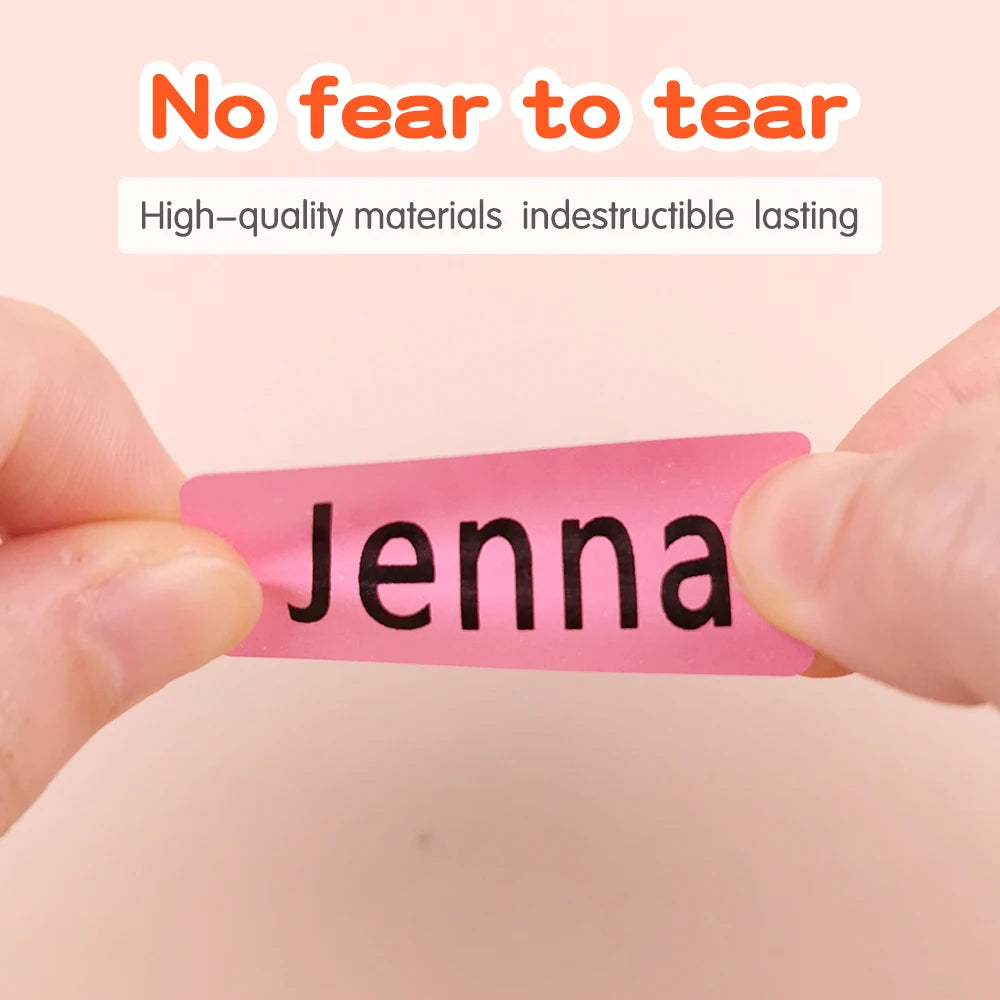 3Size Pink Sticker Custom Personal Name Stickers Personalized Waterproof Tag Label For Scrapbook School Stationery Water Bottle