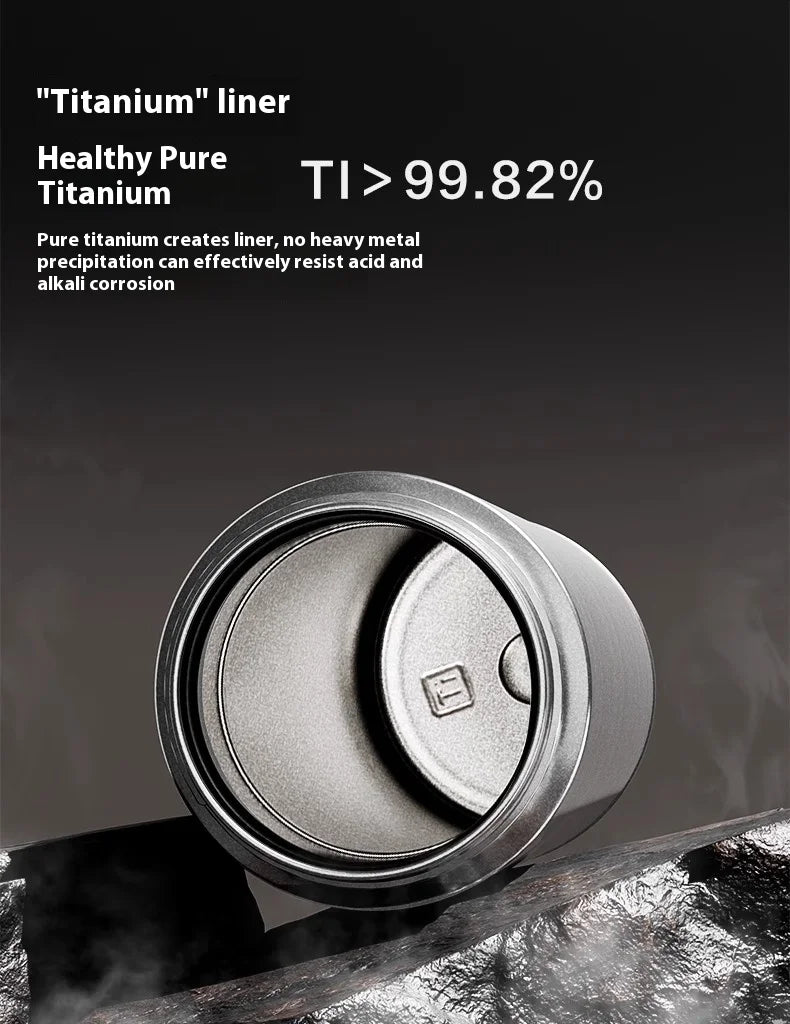 Gianxi Pure Titanium Insulated Cup Men'S And Women'S High-End Water Cup Portable Tea Cup Tea Water Separation Titanium Cup