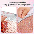 30Pcs Holographic Bubble Mailer Mailing Envelope Thicken Protection Waterproof Padded Bubble Envelopes Pack Bag for Shipping