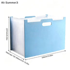 【J3a】13 Pockets Accordion File Organizer, Expanding File Folder With Lable Pocket,Upright Open Top,A4/Letter Size Paper Document