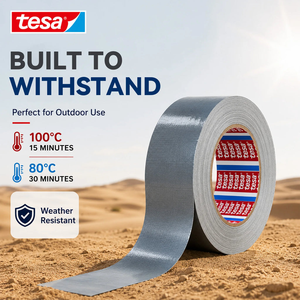 Tesa 4687 Fabric Duct Tape Strong Tack Weather Resistant Rubber Adhesive Tape For Outdoor Tent Fixing Pipe Sealing Use