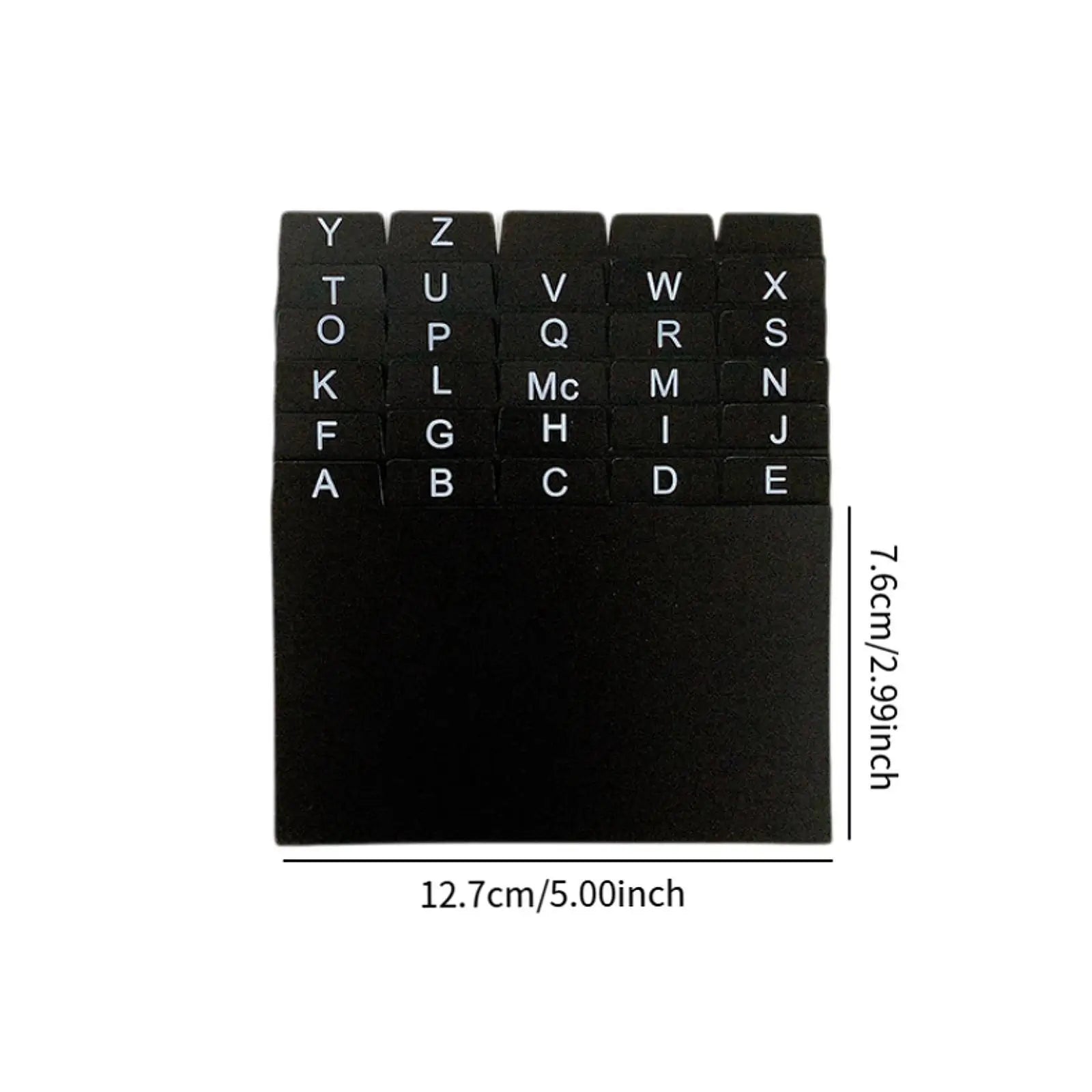 30Pcs Index Cards A-z Dividers 3x5" Alphabetical File Dividers Studying Tool Alphabet Tabs Index Tabs Black for Office School