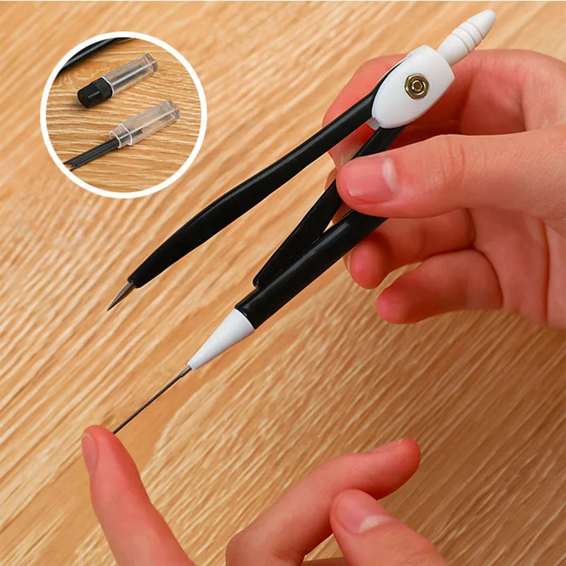 School Compasses with 0.7mm pencil lead Maths Drawing Tools