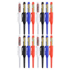 4-40Pcs White/Black/Blue/Red 45mm Deep Hole Marker Pens Long Nib Head Carpenter Pen Waterproof for Measuring Woodworking Office