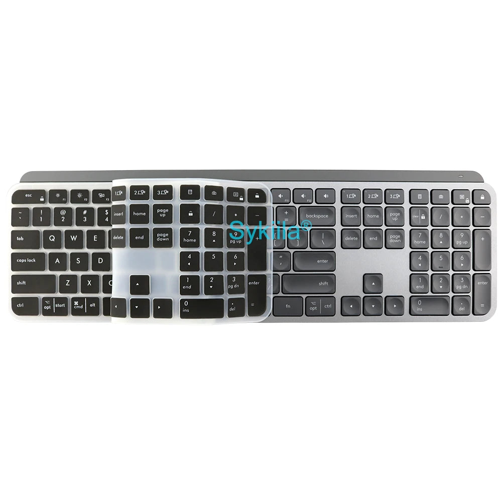 Keyboard Cover for Logitech MX KEYS S Mechanical Plus for Mac for Logi Protective Protector Skin Clear Silicone Case Accessories