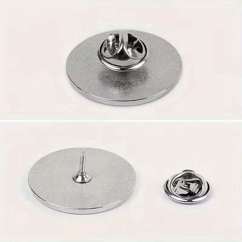Customisable Metal Brooch - Durable Badge, Can Add Personalised Text, Photos or Images, Unique Gift, Versatile Accessory