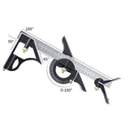 300mm Multi Functional Combination Adjustable Right Angle Ruler and Protractor Movable Measuring Tool Measuring Instrument