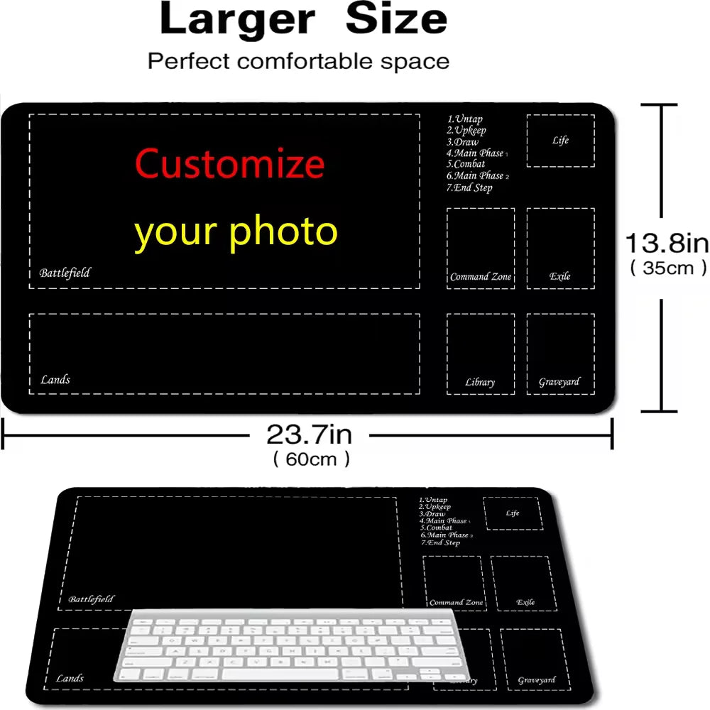 Custom TCG Playmat 24"X14" Personalized Play Mat Custom Board Game Mats With Zones MTG Tabletop Accessories Trading Card Games