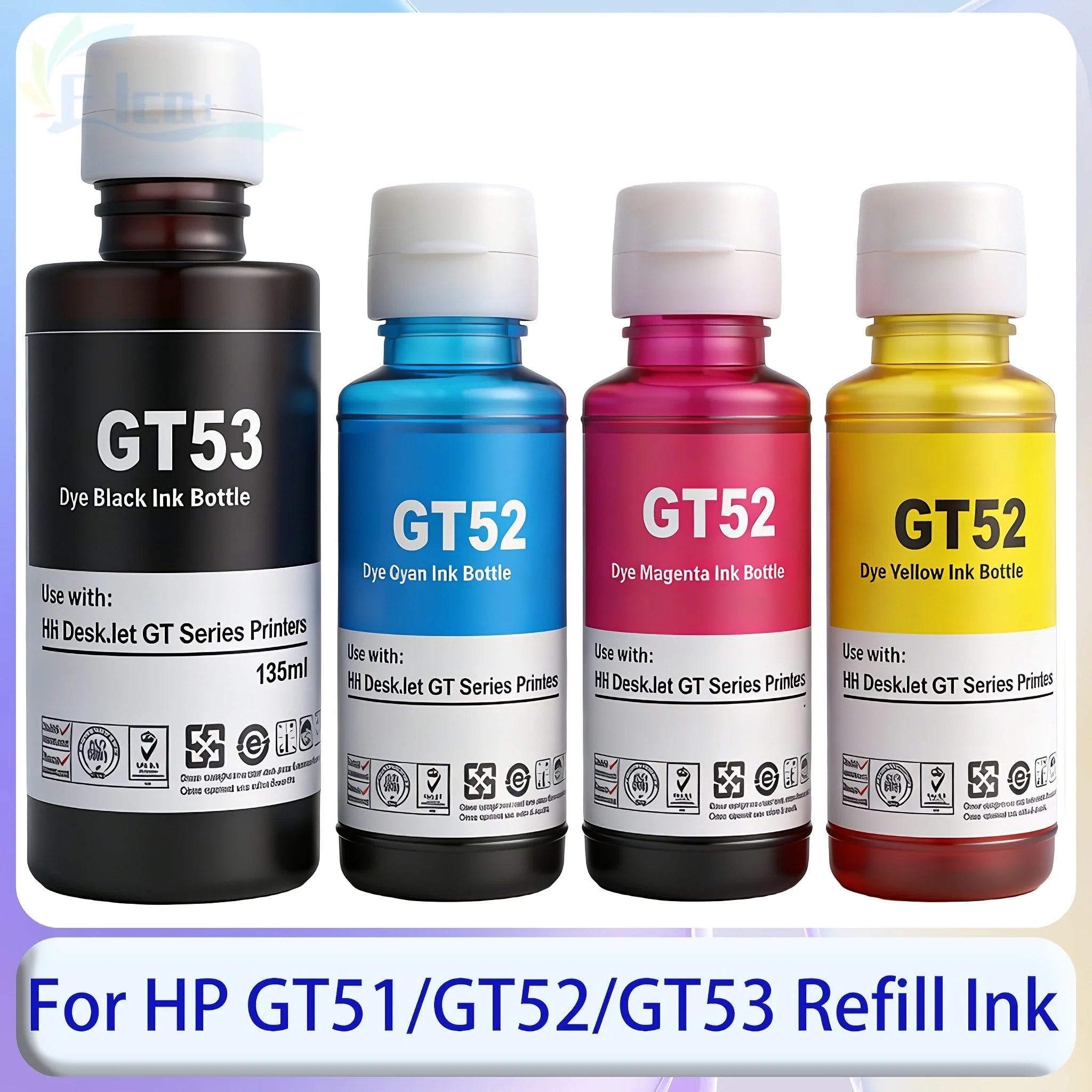 GT51 GT52 GT53 GT5810 GT5820 Refill Ink Dye ink For HP Smart Tank 450 455 500 510 515 519 530 559 615 618 655 720 750 Printer
