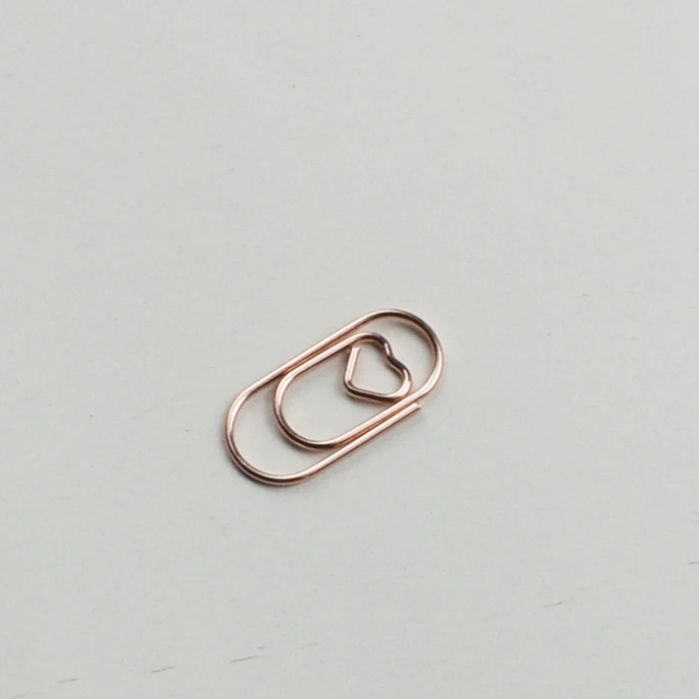 10pcs Mini Metal Paperclip Bookmark Binder Marking Paper Clips School Office Accessories