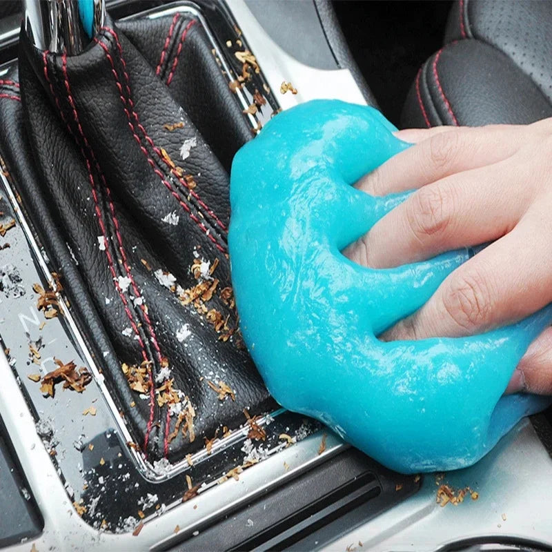 Car Cleaning Gel - Magic Dust Remover for Auto Interior & Keyboard, Reusable Slime Mud for Detailing Tools （blue/pink）