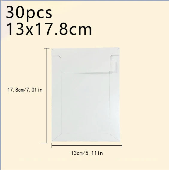 30pcs Envelope A3 A4 A5 A6 Postcards Message 250g Kraft Paper Autohesion Invitations Business Letters Express File Storage Bag