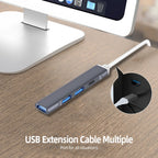 4 Ports USB C Docking Station Type C HUB USB 3.0 HUB 5Gbps High Speed Transmission USB Splitter Adapter OTG  for Laptop Macbook