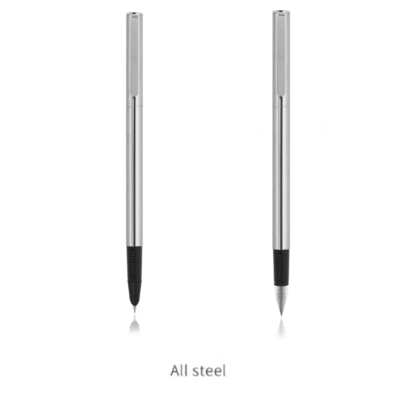 Fountain Pen 0.38mm Extra Fine Nib Extremely Black Metal Business Office Writing Calligraphy Pens