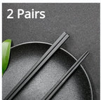 New Reusable Black Chinese Chopsticks Food Sushi Sticks Safe Plastic Food Grade High Temperature Sterilizable Chopsticks