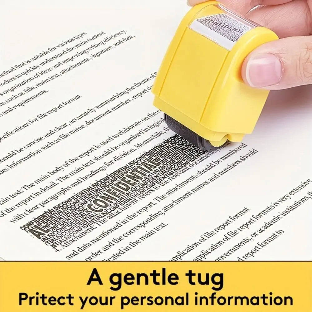 Leakproof Identity Theft Protection Roller Stamp Portable Ink Refill Identity Stamp Roller Hide ID Roller Stamp