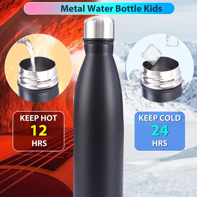 500/750ml Stainless Steel Thermos Cup Double-wall Thermal Insulation Vacuum Flasks Bottle Insulated Coffee Cup Outdoor