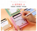 1pcs Cartoon Board Clip Sticky Note Book Student Ins Girl Memo Sticky Note Study Office Non-sticky Message Paper