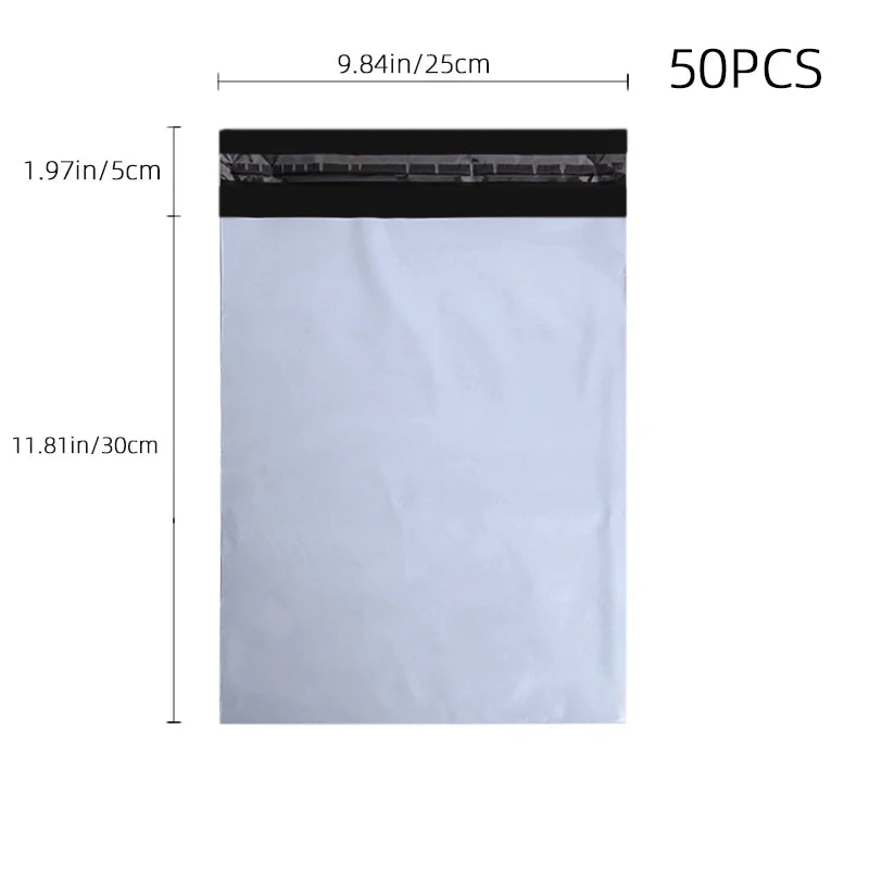 Waterproof Shipping Bags 25x35cm - Extra Strong 0.9mm Grey Poly Mailers, Tear-Resistant Self-Adhesive Envelopes for Secure Packa