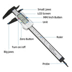 Digital Vernier Caliper Plastic Pachometer Digital Ruler Carpentry Tool Caliber Measuring Tool Digital Caliper Depth Gauge