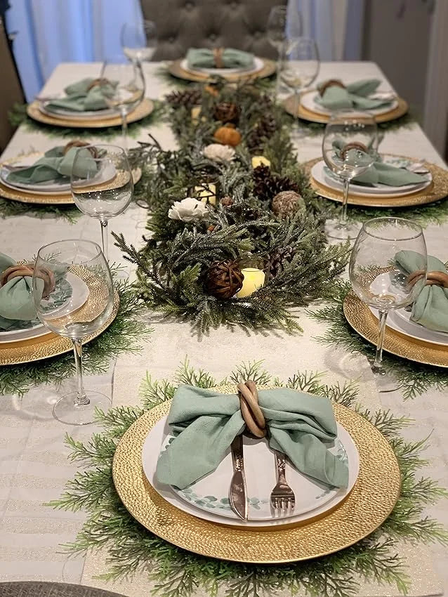 4PCS Christmas Red Cloth Napkins Washable 30x45cm 100% Cotton Fabric Tea Towel for Dinner Wedding and Parties Decor