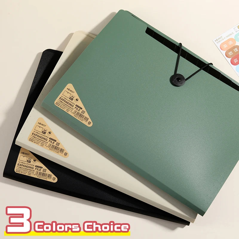A4 File Folder Storage Bag 5/8/13 Layers Desktop Organizer for Test Papers School Stationery Office Supplies