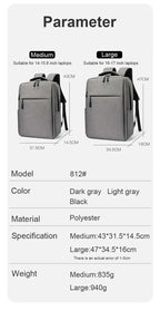 Laptop Backpack 17.3 inch Large Capacity Travelling Backpacks Waterproof Laptop Bag 15.6 17.3 Multi-pockets Men's Backpack