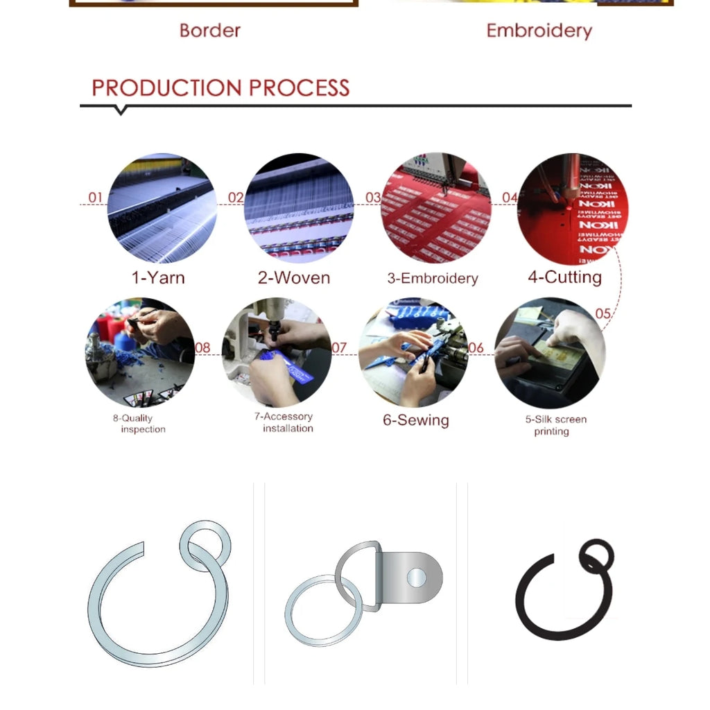 Custom Embroidery Keychains Double-sided Wholesale 50 PCS Printed Woven Logo to Customize Fabric Key Ring Tag for Bag Phone Car
