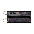 Kawaii Japanese Elf Anime Embroidery Key Fobs Key Tag Motorcycles Cars Backpack Chaveiro Keychain Fashion Keyring Friends Gifts