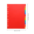 A4 Separated Loose Leaf Page Dividers Folder Number File PP Book Binder Plastic Binders Tabs Book Binder Dividers A4 Page Marker