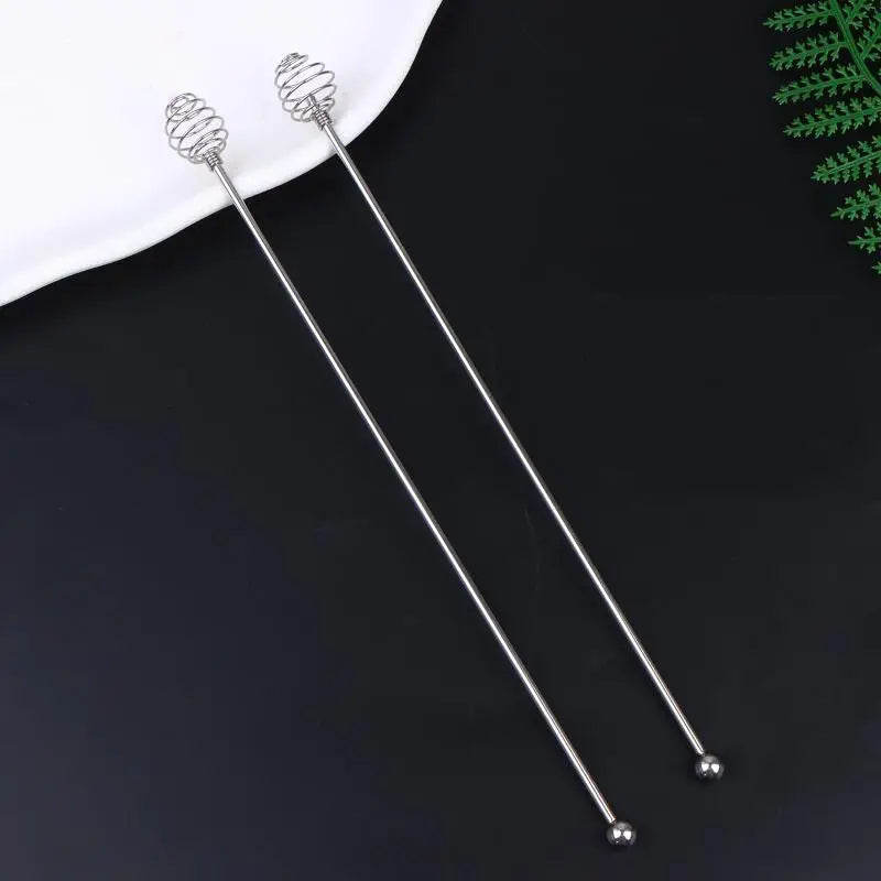 ✔1/2Pcs 24CM Coffee Stirrers Reusable Bar Stainless Steel Stirrer Multi-Function Decorative Stir Sticks For Drinks Mixing Bar