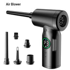 7500mAh Portable Compressed Air Duster Multi Air Blower & Vacuum Cleaner Cordless Duster Blower for Keyboard Computer Cleaning