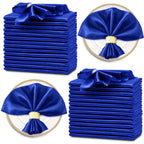 12PCS Wedding Red Satin Napkin 30x30cm Wholesale Soft Table Napkins for New Year Christmas Decoration Party Dinner Table Decor