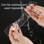 Nano Double sided Adhesive Tape Extra Strong Waterproof Transparent Traceless Tape Thickened Reusable Decorative Tape Home Tools