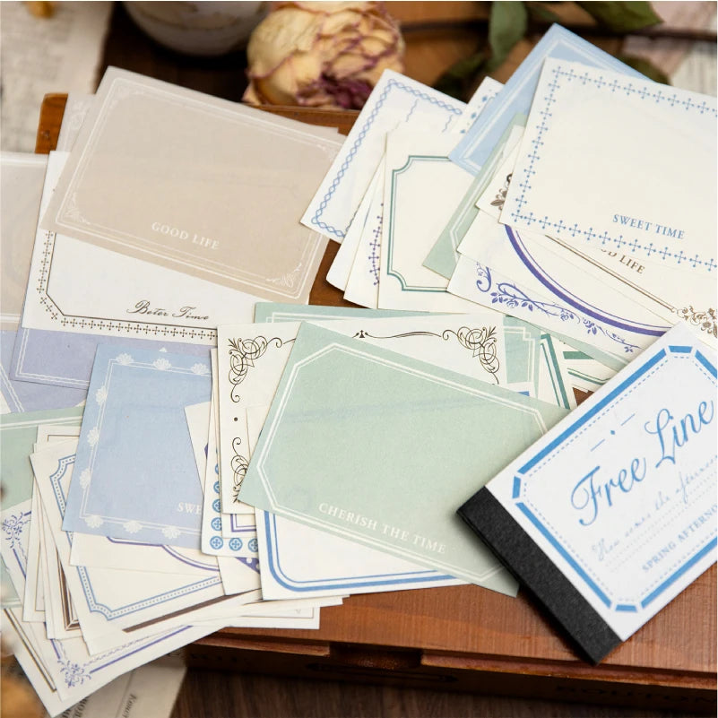 Yoofun 96 sheets Vintage Style Memo Pad Material Paper for Journal Planner Scrapbooking Materials Stationery Notes Paper