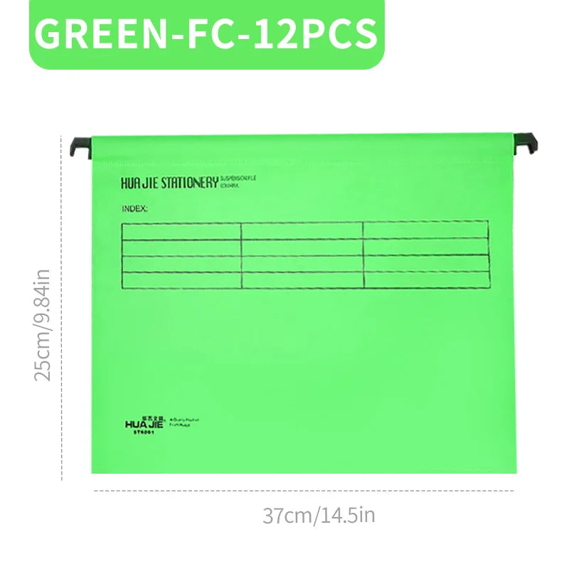 A4/FC PP Hanging File Folders with Plastic Hooks – Suspended Type Quick Labor Folder, Multi-Color, Home Office Document Storage