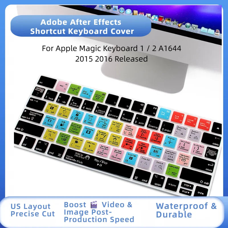 Ableton Live Avid Pro Tools Final Cut Pro X PS Hotkey Functional Keyboard Cover US Layout for Magic Keyboard A1644 MLA22B/A