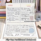 B5 Spiral Multifunctional Notebook Grid/Horizontal Lines Separate the Thick Paper Roll Notepad, Suitable for Planners and Studen