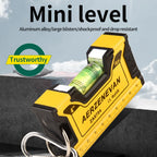Mini Magnetic Level Gauge - High Precision Portable Horizontal & Vertical Metric Ruler Protractor for Home Use