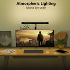 28.2" Large Transformable LED Desk Lamp with Clamp, Architect Ultra Bright 24W Light, Auto Dimming and Sensor Design for Office
