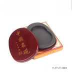 5-Inch Inkstone 6-inch 7-inch 8-inch Threaded Inkstone She Inkstone Rough Stone Brush Calligraphy Training Class Student Study