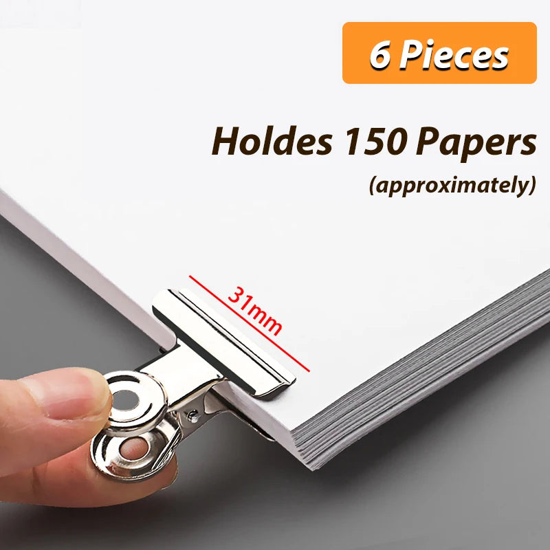 Stainless Steel Multi-functional Metal Clamp Paper Clips Strong Binder School Office Household Stationery Supplies
