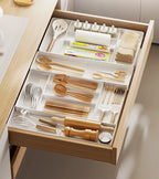 Expandable Drawer Organizer Versatile Adjustable Organizer Cutlery Tray For Kitchen Drawer Spoons Forks Knives Cutlery Holder