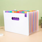 Portable 13/25 Pockets Expanding File Box A4 Expanding Capacity Accordion File Folder Document Organizer Office